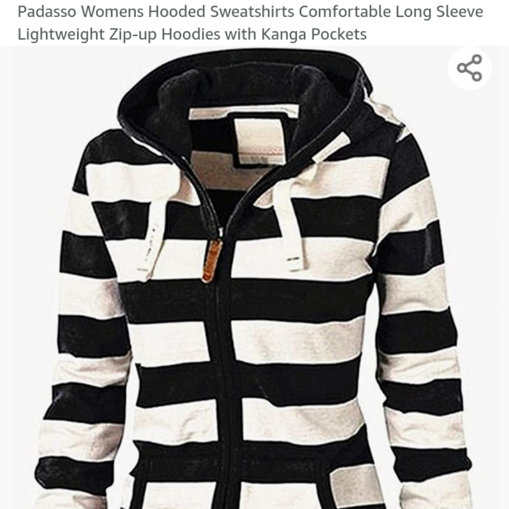 Woman's hooded zip up sweatshirt